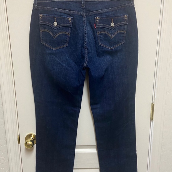 Levi’s 505 Straight Leg Jeans Women’s High Rise Dark Wash W32 L32 - Picture 2 of 12